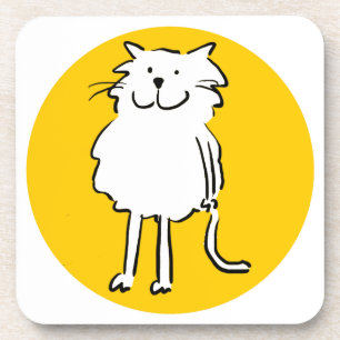 Diese Cat-Cartoon. Katze steht. Untersetzer