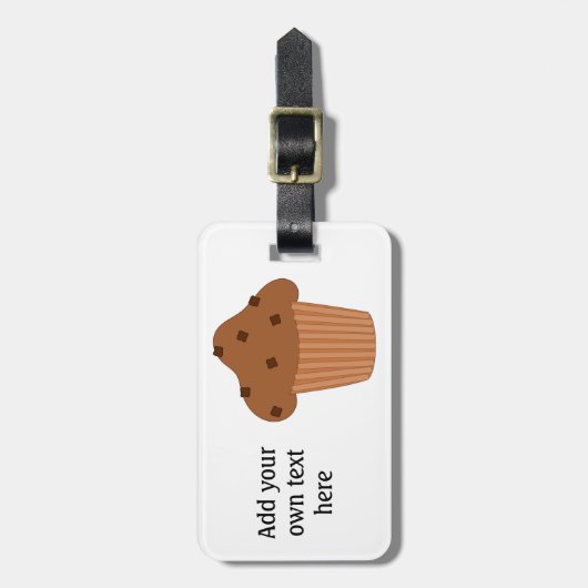 Diese Choc Chip Muffin Grafik anpassen Gepäckanhänger (Vorderseite vertikal)