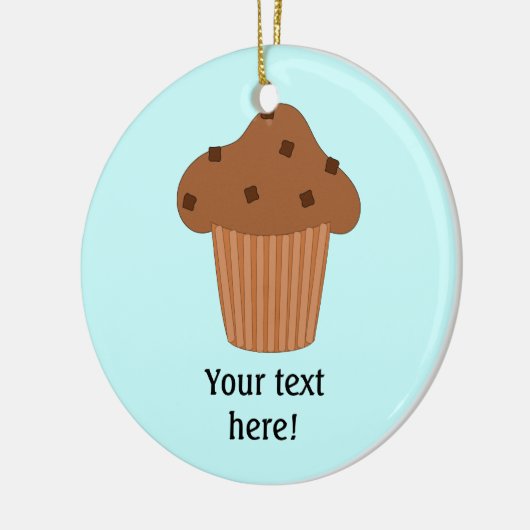 Diese Choc Chip Muffin Grafik anpassen Keramik Ornament (Links)