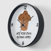 Diese Choc Chip Muffin Grafik anpassen Uhr (Winkel)