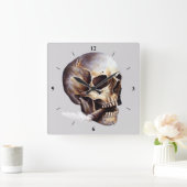 Diese Ciggies werden der Tod von mir. Quadratische Wanduhr (Zuhause)