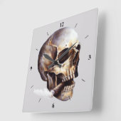 Diese Ciggies werden der Tod von mir. Quadratische Wanduhr (Winkel)
