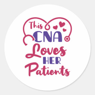 Diese CNA Liebe ihren Patienten den Valentinstag Runder Aufkleber