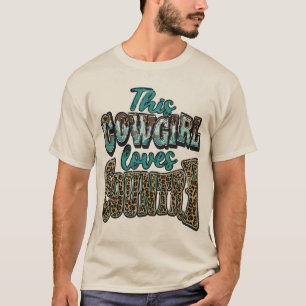 Diese Cowgirl liebt Country Western Leopardenprint T-Shirt