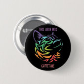 Diese Dame hat Katitude Button (Vorne & Hinten)
