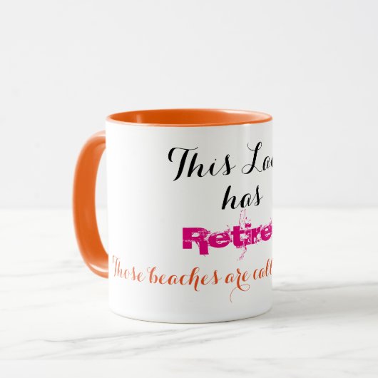 Diese Dame hat sich zurückgezogen - Tasse (Vorderseite Links)