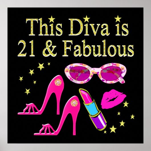 DIESE DIVA IST 21 UND FABULOUS DESIGN POSTER (Vorne)
