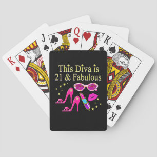 DIESE DIVA IST 21 UND FABULOUS DESIGN SPIELKARTEN