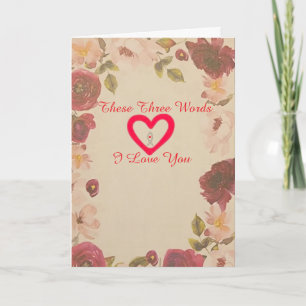 diese drei Worte ich liebe dich Karte