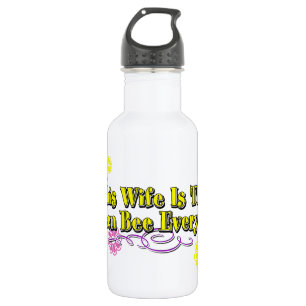 Diese Ehefrau ist die Queen Bee jeden Tag! Blume Edelstahlflasche