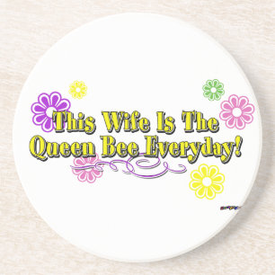 Diese Ehefrau ist die Queen Bee jeden Tag! Blume Untersetzer