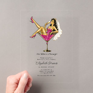 Diese Ehefrau ist eine Showgirl Las Vegas Junggese Acryleinladungen