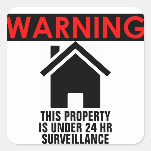 DIESE EIGENSCHAFT IST UNTER ÜBERWACHUNGSSCHALTER. QUADRATISCHER AUFKLEBER (Vorderseite)