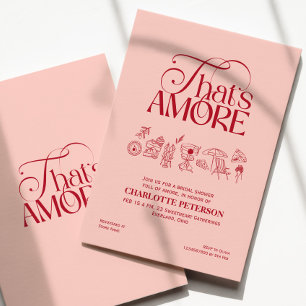 Diese Einladung zur Brautparty „That’s Amore“ in R