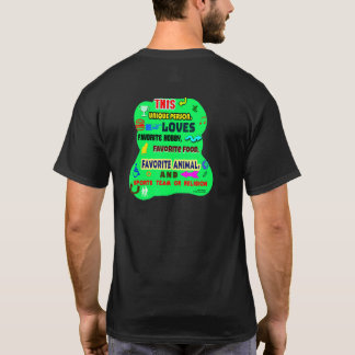 Diese einzigartige Person Lieben Hobby Food Animal T-Shirt
