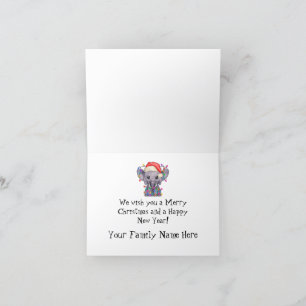 Diese Elefantenweihnachtskarte Feiertagskarte