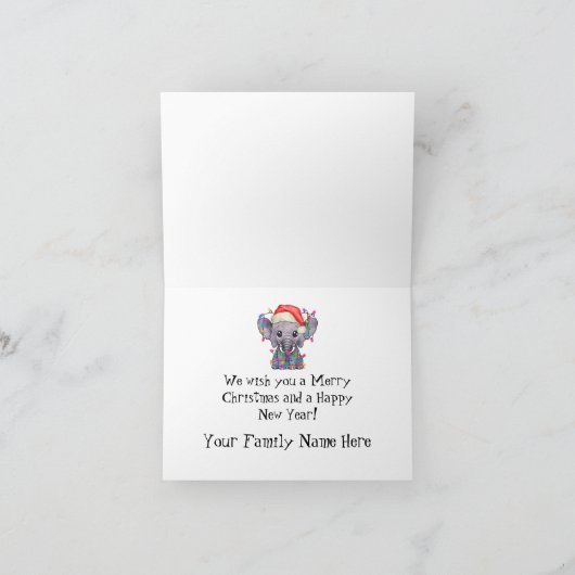 Diese Elefantenweihnachtskarte Feiertagskarte (Innenseite)