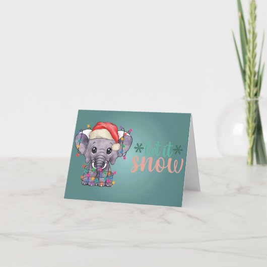 Diese Elefantenweihnachtskarte Feiertagskarte (Vorderseite)