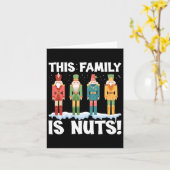 Diese Familie ist Nuts Nutcracker Squad Weihnachts Karte (Gelbe Blume)
