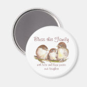 Diese Familie segnen, Niedliche Raubvögel Magnet (Vorderseite/Rückseite)