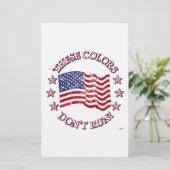 Diese Farben laufen nicht! American Flag & Stars Briefpapier (Stehend Vorderseite)