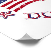 Diese Farben laufen nicht! American Flag & Stars Poster (Ecke)