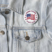 Diese Farben laufen nicht! Amerikanische Flagge Button (Beispiel)