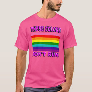 Diese Farben laufen nicht. Flagge des Streifens T-Shirt