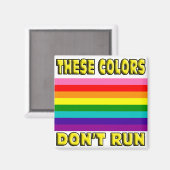 Diese Farben laufen nicht. Magnet (Vorderseite/Rückseite)