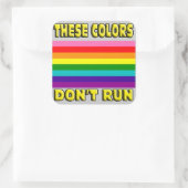 Diese Farben laufen nicht! Original 8 Streifen LGB Quadratischer Aufkleber (Tasche)