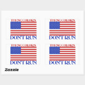 Diese Farben laufen nicht Rechteckiger Aufkleber (Blatt)