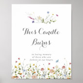 Diese farbenfrohe Dainty Wild Blume Candle Burns Poster (Vorne)