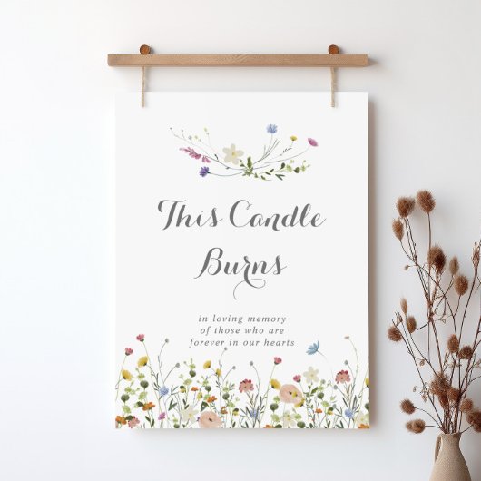 Diese farbenfrohe Dainty Wild Blume Candle Burns Poster