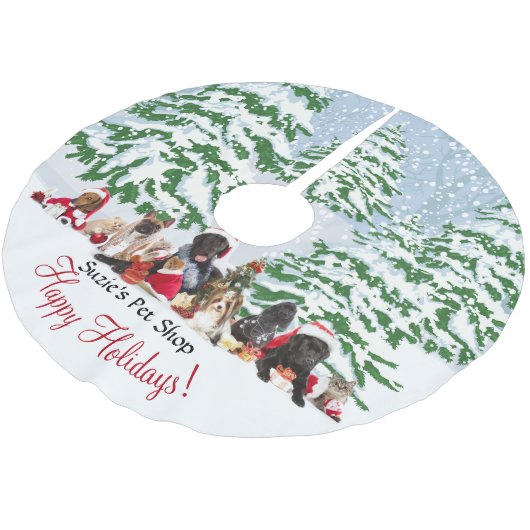 DIESE FERIENWOHNUNGEN SCHNEE- UND TRUMPFLÖSEN POLYESTER WEIHNACHTSBAUMDECKE (Schrägansicht)