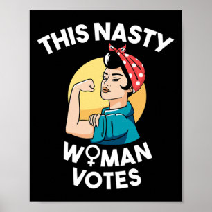 Diese fiese Frau wählt Feministin für Biden und Ha Poster