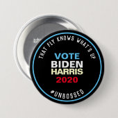 Diese Fliege, obwohl STIMME BIDEN HARRIS 2020 groß Button (Vorne & Hinten)