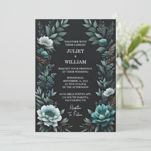 Diese Forest Nature Garden Pflanze Dunkelgrüne Hoc Einladung (Stehend Vorderseite)