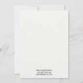 Diese formelle, einfache klassische, elegante Blan Einladung (Rückseite)