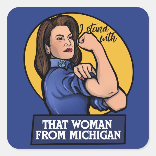 Diese Frau aus Michigan Gretchen Whitmer Quadratischer Aufkleber (Vorderseite)