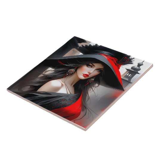 Diese Frau hat ein fantastisches Gesicht. Sie ist  Fliese (Seite)