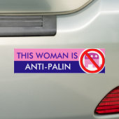 Diese Frau ist Anti-Palin Autoaufkleber (Auf Auto)