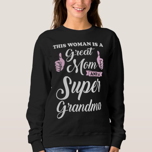 Diese Frau ist eine große Mama Oma Großmutter Sweatshirt (Vorderseite)