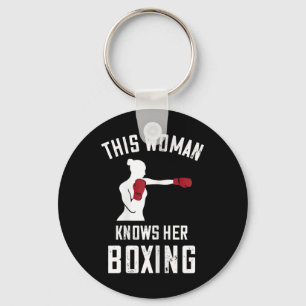 Diese Frau kennt Boxen Boxer Kickboxen Boxhandschu Schlüsselanhänger