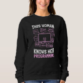Diese Frau kennt ihr Programmier-Softwareprogramm Sweatshirt (Vorderseite)