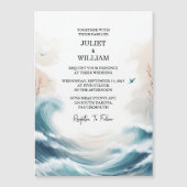 Diese Frühjahrs-Summer Ocean Beach-Hochzeit in Url Magneteinladung (Vorderseite)