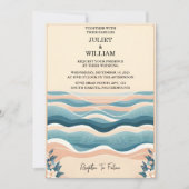 Diese Frühjahrsommer Ocean Beach Hochzeit in Urlau Einladung (Vorderseite)