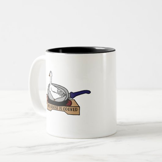 Diese Gans ist gekocht Zweifarbige Tasse (Vorderseite Links)