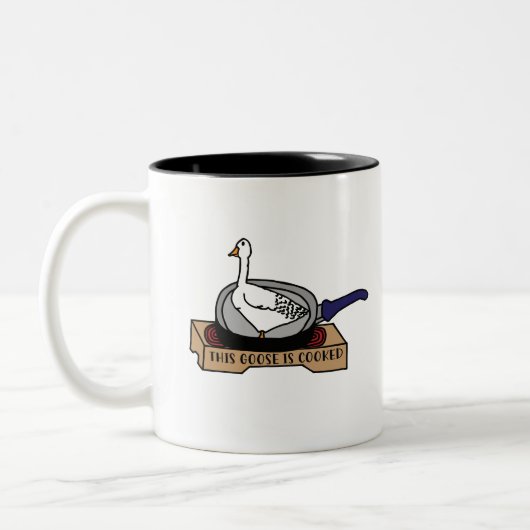 Diese Gans ist gekocht Zweifarbige Tasse (Links)