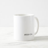 Diese Girl, die Schwarz-weiße Typografie Kaffeetasse (VorderseiteRechts)