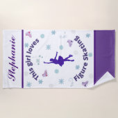 Diese Girl-Lieben Abbildung Skaten Strandtuch (Vorderseite)